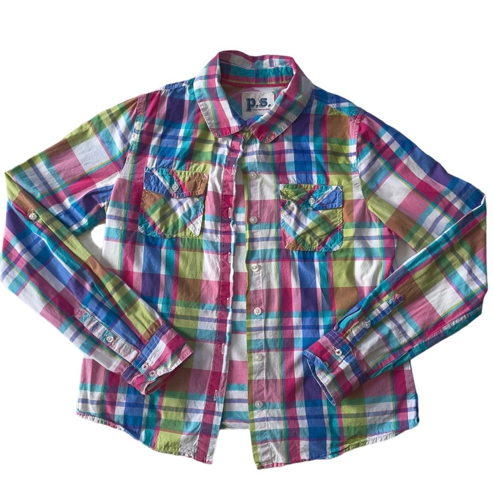 P.S. from Aeropostale Girl’s Button Down Shirt Size Large (12)